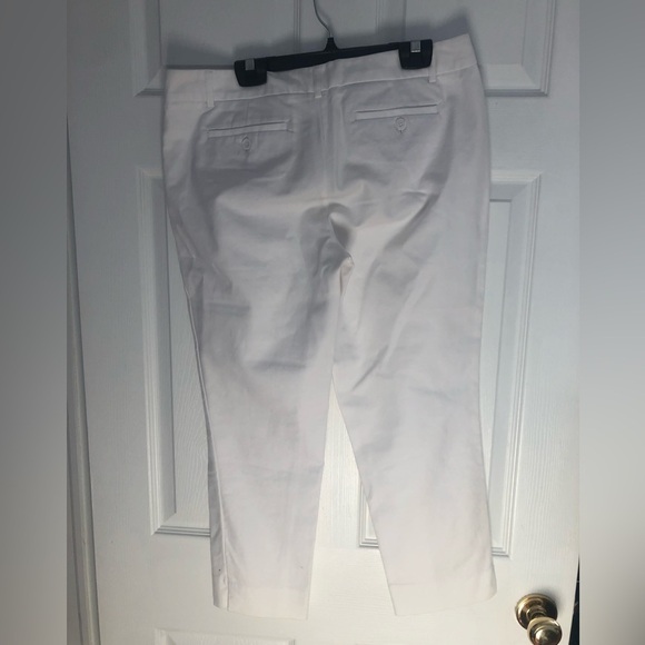Dalia Crisp White Tapered  Crop Size 10 Trousers - Picture 6 of 12